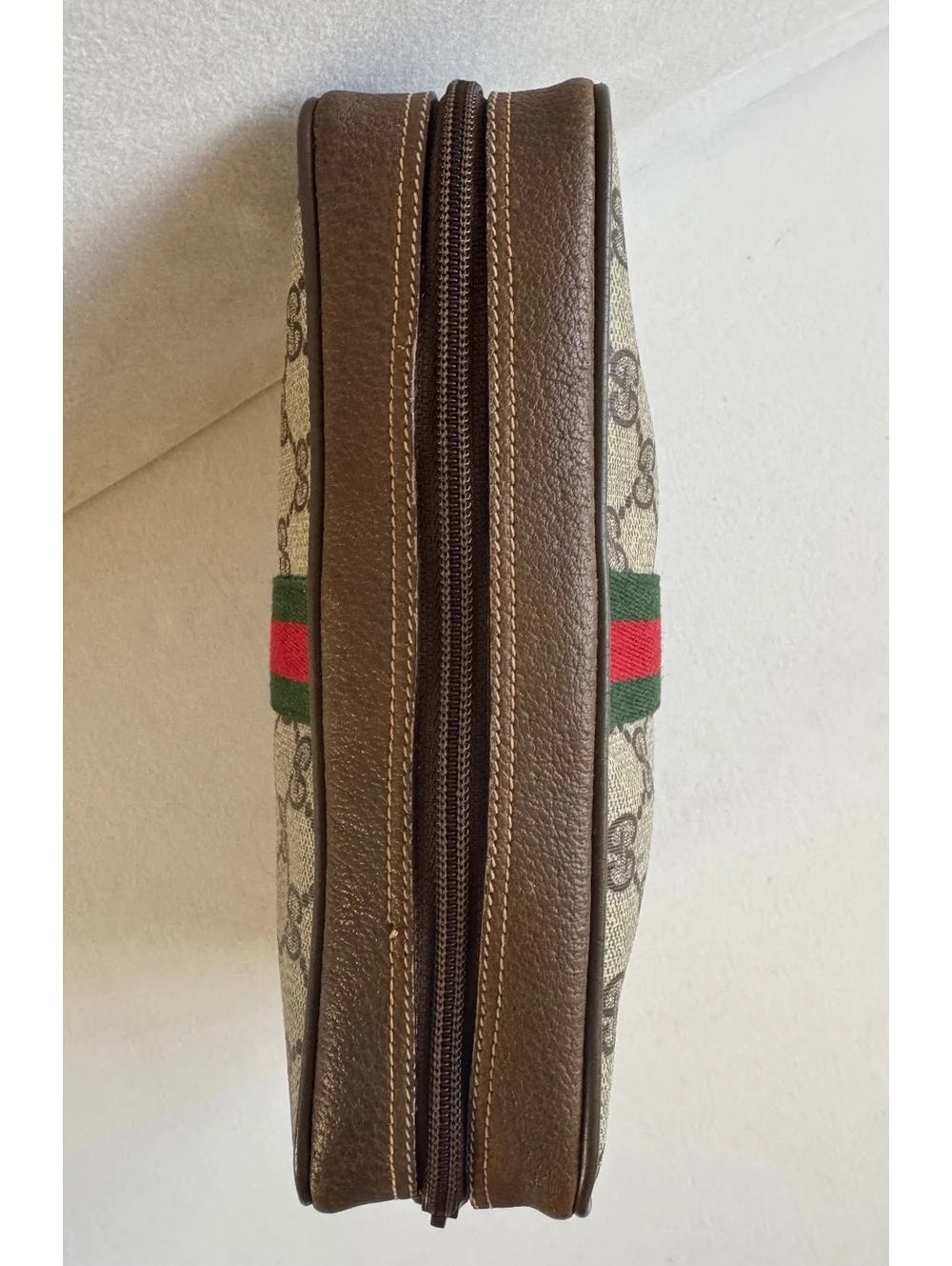 Gucci GG Supreme Web Sherry Line Pouch 89.01.012 Made in Italy